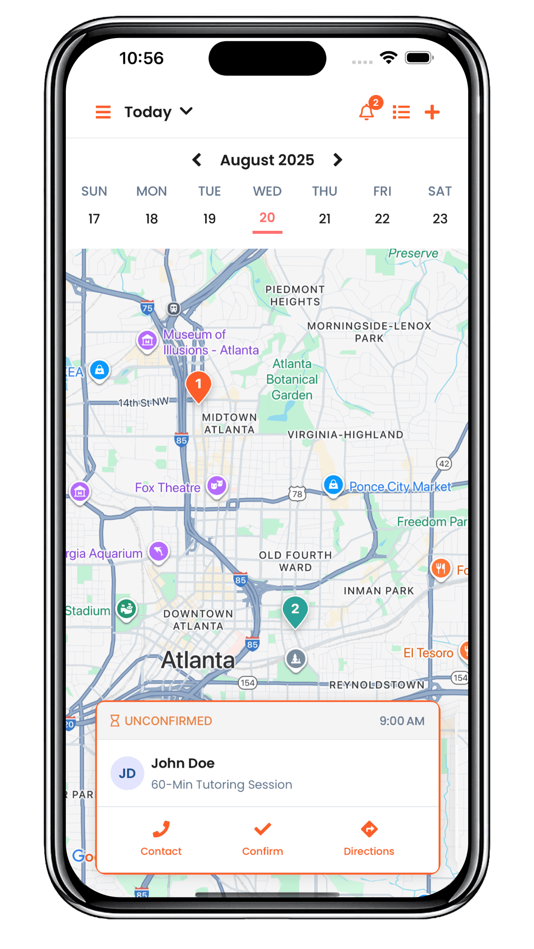 Navigation to a customer